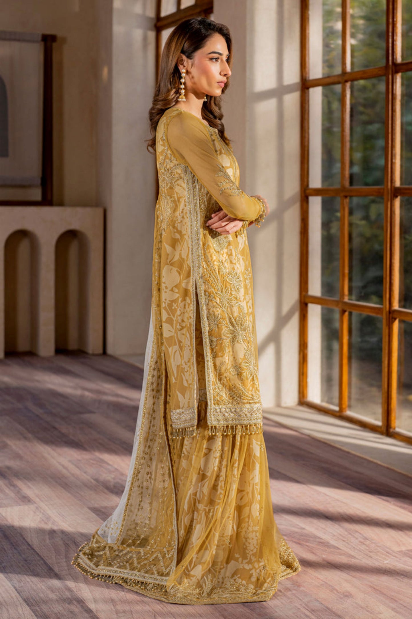 IRIS PRINTED & EMBROIDERED EDIT - MARIGOLD