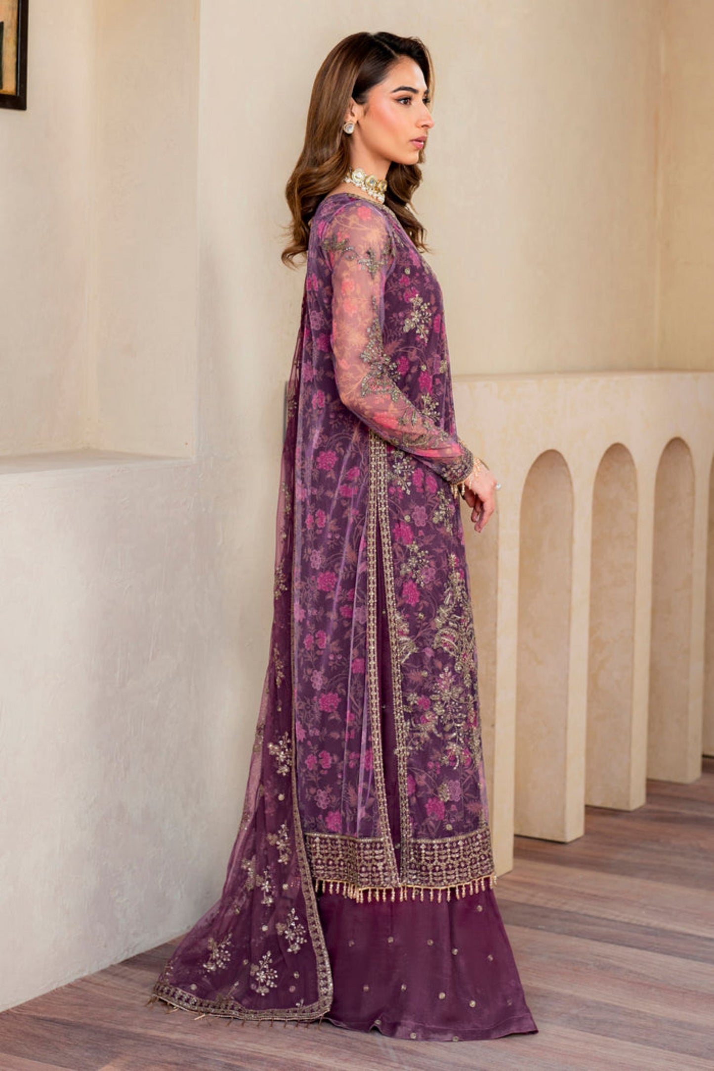 IRIS PRINTED & EMBROIDERED EDIT - SALVIA