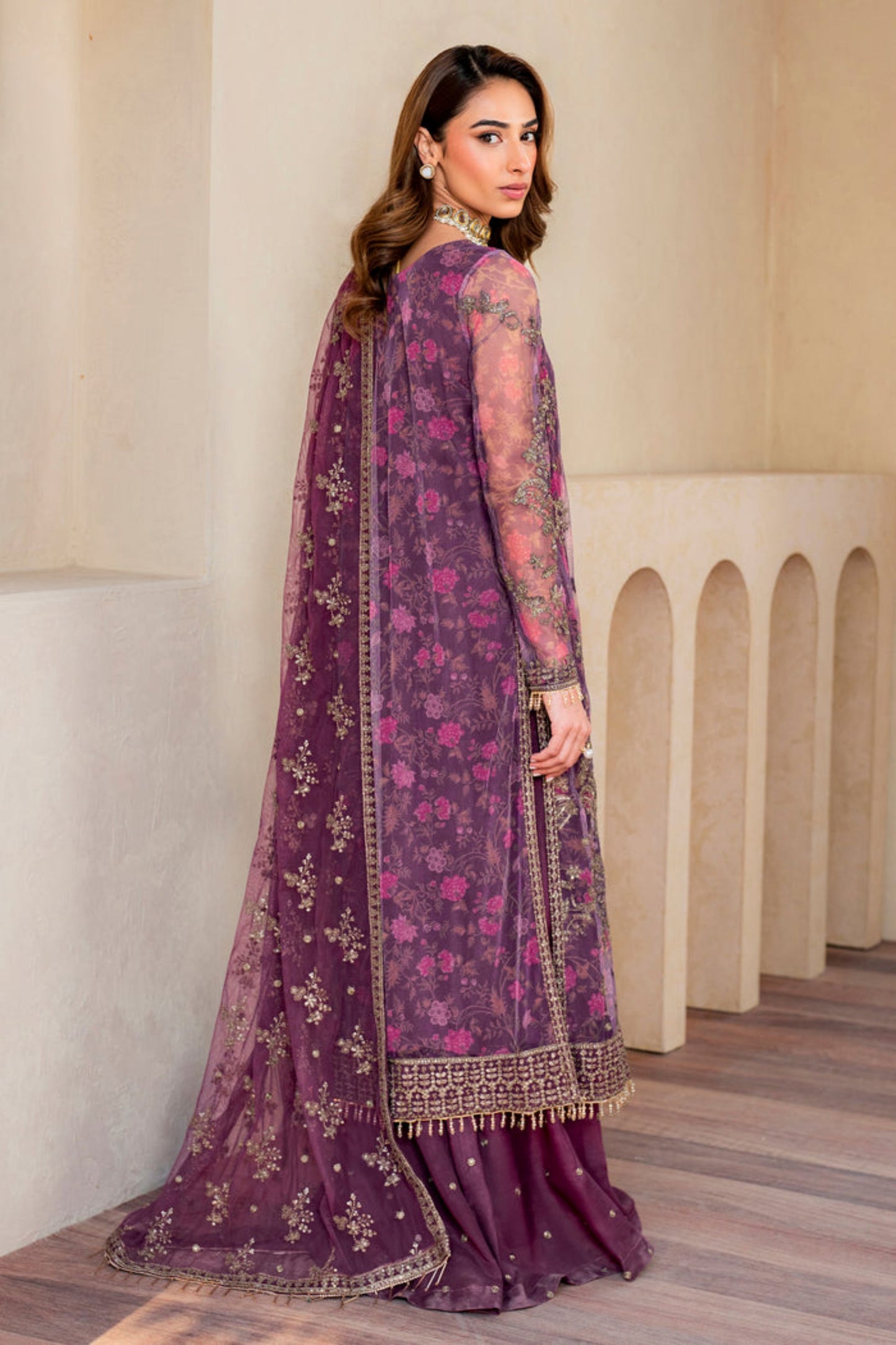 IRIS PRINTED & EMBROIDERED EDIT - SALVIA