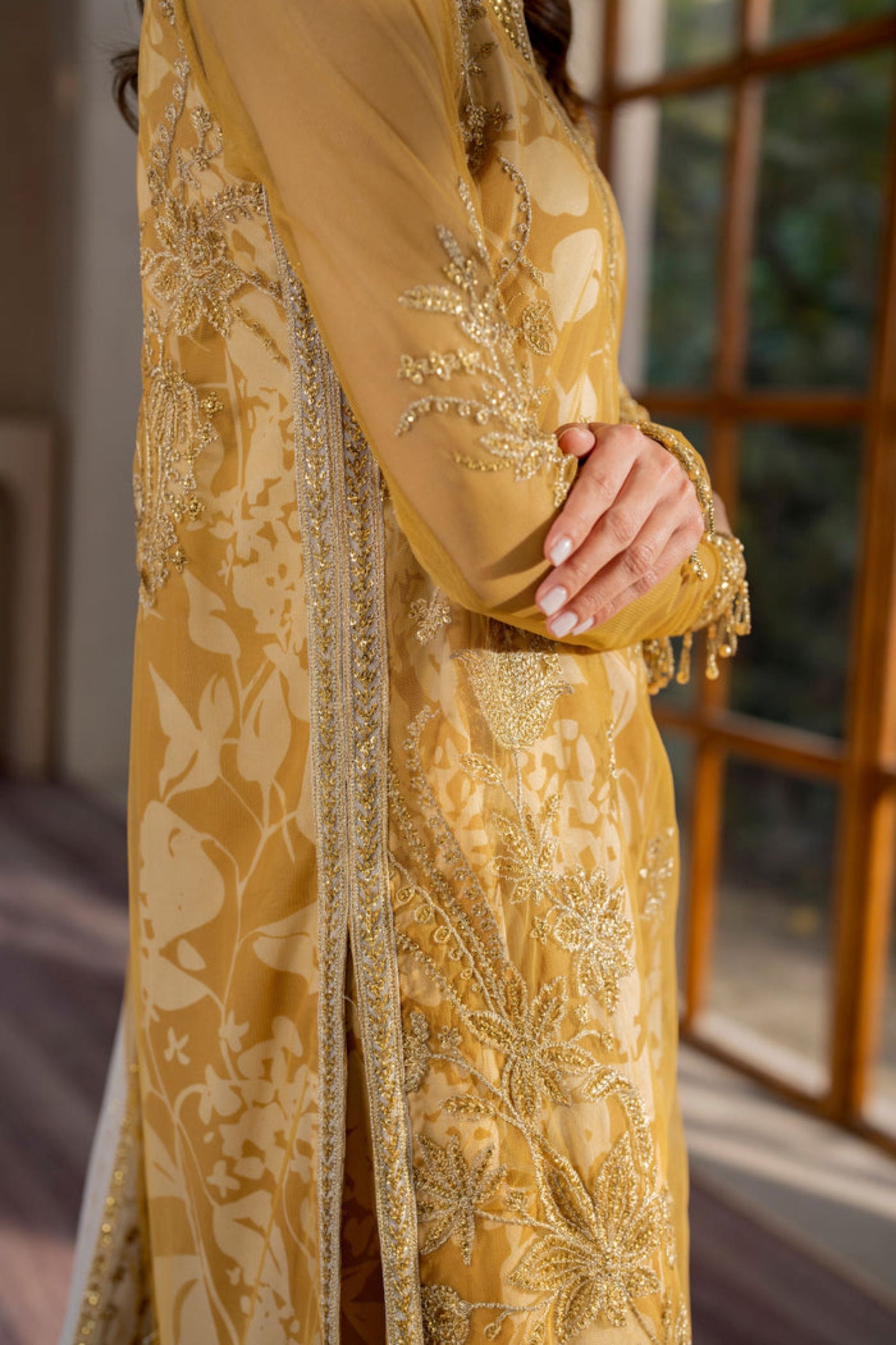 IRIS PRINTED & EMBROIDERED EDIT - MARIGOLD