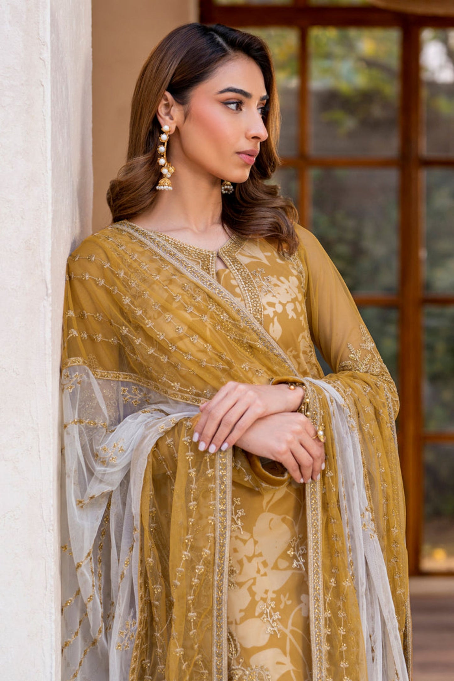 IRIS PRINTED & EMBROIDERED EDIT - MARIGOLD